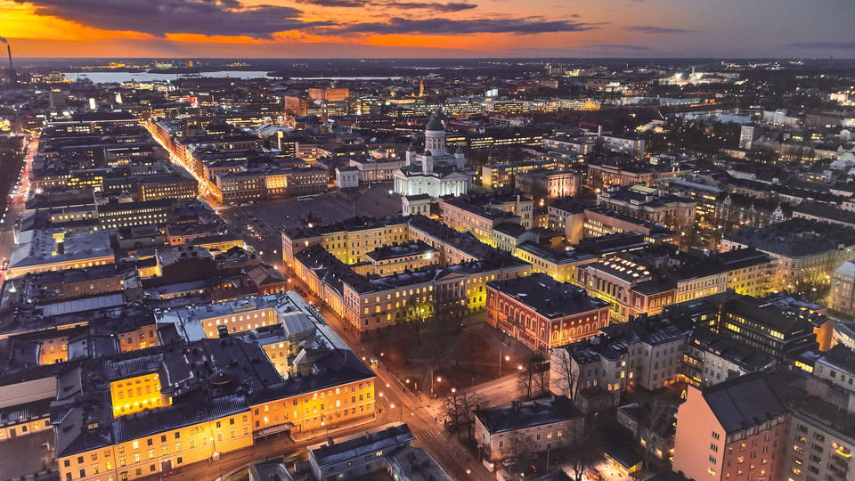 Aerial view Helsinki